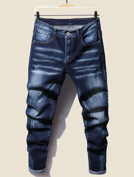 Manfinity LEGND Men Plus Size Casual Spring And Summer Jeans Pants