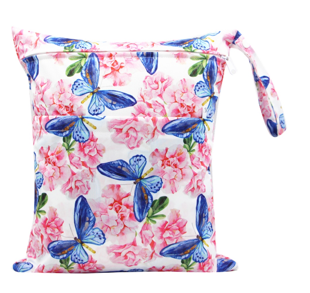 30x36cm Lager Size Diaper Wet Dry Bags Double Zipper Printed Portable Waterproof Bag Storage Bag Swimwear Bag C2