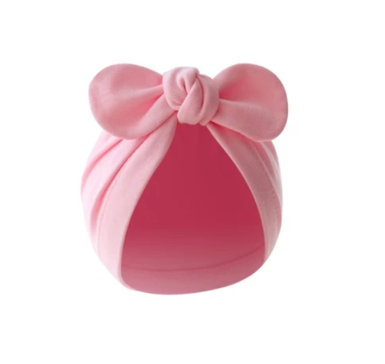 Some Baby Bowknot Beanie Hat Large Turban Hat for Newborn Boys Girl 0-12M Soft Breathable Headdress Universal Photo Hat BH6