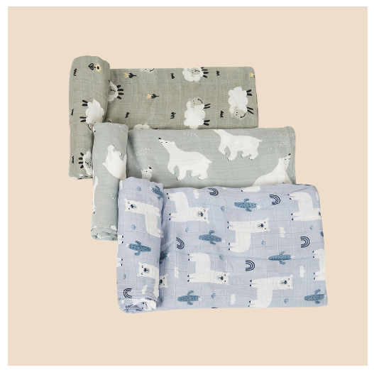 HappyFlute 120x110CM 3PCS Muslin Blanket Bamboo Cotton Baby Swaddle Soft Newborn Blanket Bath Towel Infant Wrap SET2