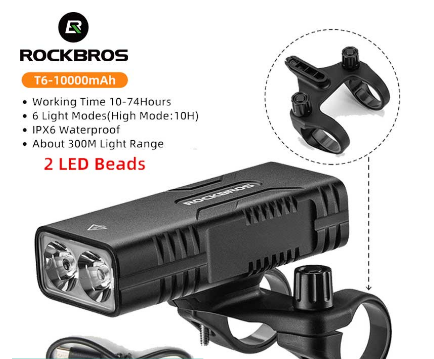 850LM 10000mAH Bicycle Light Aluminum LED Lamp Headlight Camping Lanterns Bike Front Light MTB Road Cycling Flashlight