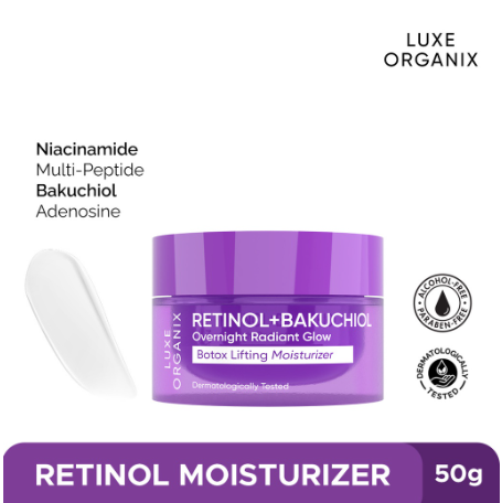 Luxe Organix Retinol + Bakuchiol Overnight Radiant Glow Botox Lifting Moisturizer 50G