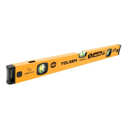 Tolsen Industrial Spirit Leveler w/ View Assist & Magnet  Shock Proof End Cap 120CM x 40 Inches