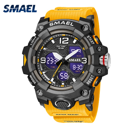 SMAEL Brand Waterproof Watch Men Casual LED Digital Sports Quartz Watch Fashion Multifunction Watches Original 8008 m8