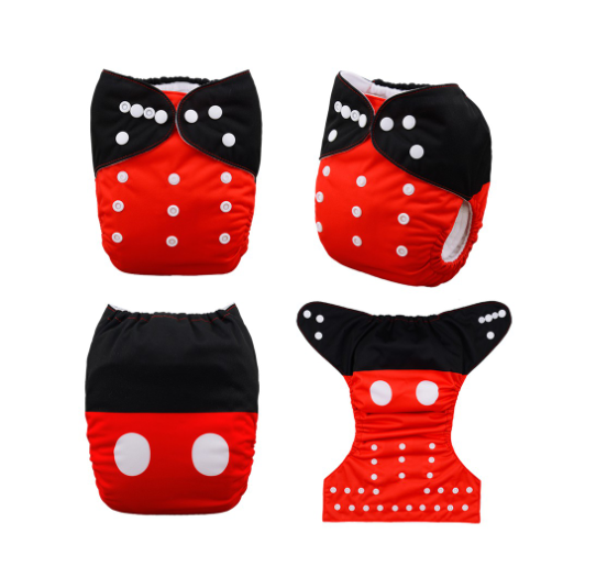 Alva Baby Cloth Diapers Washable Reusable Real Cloth Pocket Nappy Diaper Only No Insert For 3-15kg 6.6-33.1Ibs Baby And Newborn D33