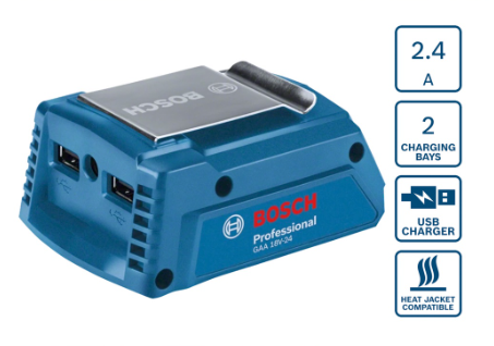 Bosch GAA 18V-24 USB Charging Battery Power Bank Adapter - Power Tool/Home Improvement