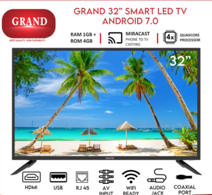 Grand 32 Inches Smart Android TV (Android 7.0)