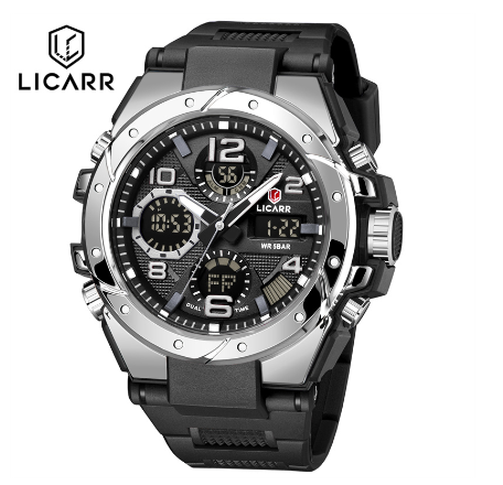 LICARR Brand Original Men's Watch Digital Sports Waterproof Fashion Men's Watches Casual Stopwatch Date Military 9515 M6