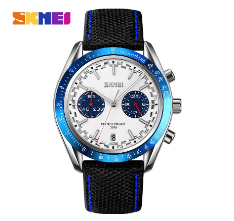 SKMEI High Quality Men Waterproof Quartz Watch Atmospheric Sports 9292 BLUE WHITE