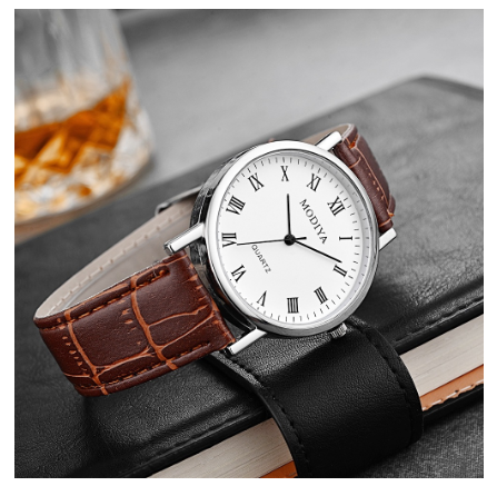 Men Casual Quartz Watch with Stainless Steel Strap M3