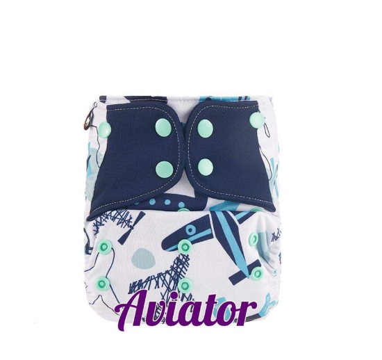 Booldeet Posh Cloth Diaper Newest Prints with 4-Layer Contoured Microfiber Insert S32