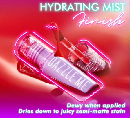 DAZZLE ME Juicy Punch! -Gloss Tint Lip Tint Dewy Finish Lip Stain Pigmented Long Lasting Liptint