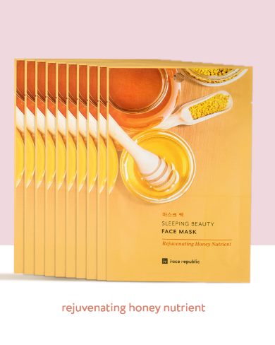 Face Republic Sleeping Beauty Face Mask Rejuvenating Honey Nutrient 23g (10pcs)
