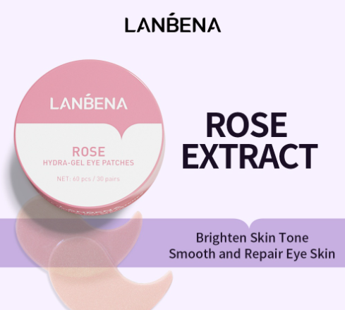 LANBENA Rose Eye Patches Eye Mask Eye Care Eye Packs Anti-Aging Whitening Moisturizing 60PCS