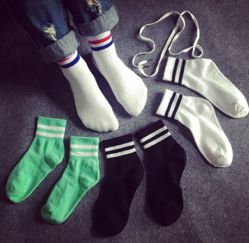 Fashion Stripe Women Men Cotton Socks Harajuku Novelty Crew Socks