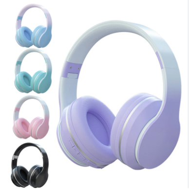 Vitog Gradient Colour Wireless Bluetooth Headsets Stereo Sport Music Earphone With Microphone Hifi Bass Anti Noise Game Headphones