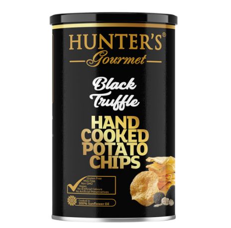 Hunter's Gourmet - Hand Cooked Potato Chips Black Truffle Flavour 150g