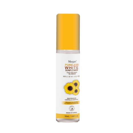 MEGAN Poreless White Sunflower Face and Body Oil Serum 50ML