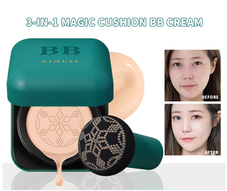 KIMUSE 3-IN-1 Cover Lasting Magic Cushion BB Cream Matte Skin Nourish Moisturizing Foundation Base Makeup