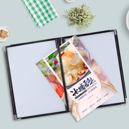 A4 Transparent Cover Menu Book Menu Stand Menu Books Restaurant Supplies 1/2/4/6 Page