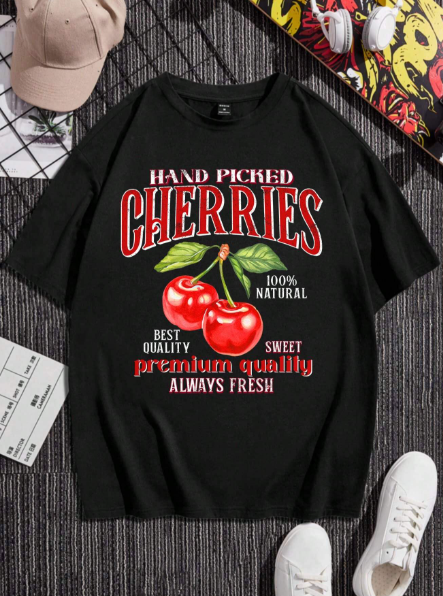 Manfinity Hypemode Black Knitted Plus Size Men's Crewneck Short Sleeve T-Shirt