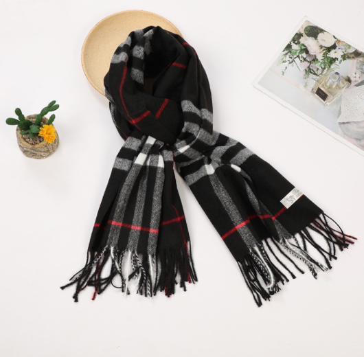 Checkered Shawl Scarf