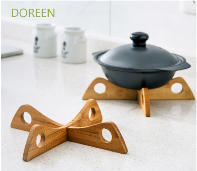 DOREEN Bamboo Kitchen Accessories Heat Resistant Bowl Cup Coasters Pan Mats New Pot Mat Holder Creative Placemat Cooking Tools Insulation