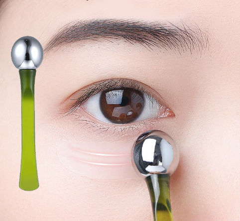Eye Roller Massage Stick Eye Cream Applicator Cosmetic Spatula Anti Wrinkle Facial Spoon Gold Alloy Face Thin Skin Care Tool