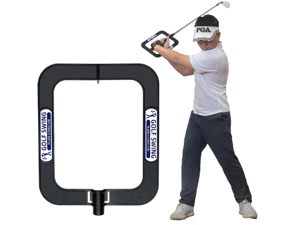 Golf Swing Trainer Plane Corrector, Golf Training Aid Golf Posture Correction Helps with Clubface Awareness, Golf Swing Practice Tool for Beginner Suitable for Indoor and Outdoor Use
