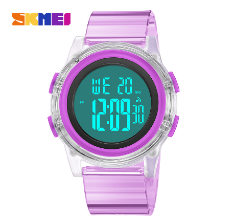 Skmei 1997 Watch for Women Fashion Trend Single Display Waterproof Digital PURPLE