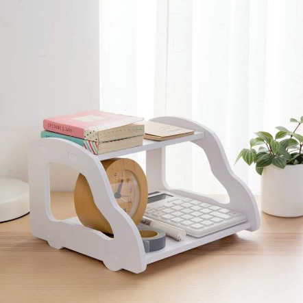 Wooden Wall Mounted Wifi Router Shelf Set-Top Box Bracket Storage Box Double Floating Shelf