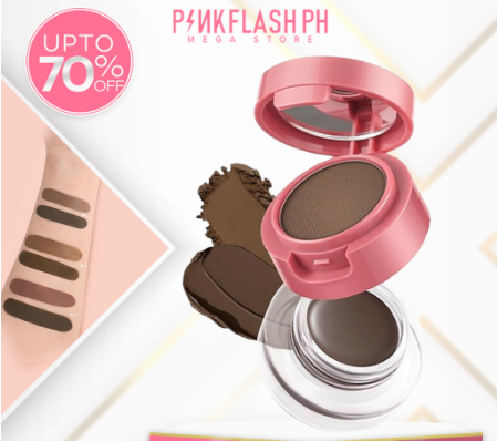 PINKFLASH 2 in 1 Effect Eyebrow Cream Powder Gel Pomade Eyeliner Waterproof Smudge Proof