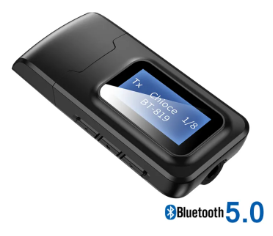 VAORLO USB Bluetooth Transmitter Receiver With LCD Display 3.5MM AUX Stereo For PC T V Car Headphones 2 IN 1 Wireless 5.0 Adapter Bluetooth Dongle