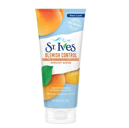 St. Ives Acne Control Apricot Face Scrub Made with 100% Natural Exfoliants and Extracts 6oz