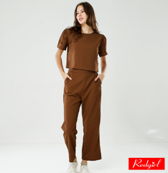 Red Girl 2 In 1 Blouse With Pants RSLT08-0121