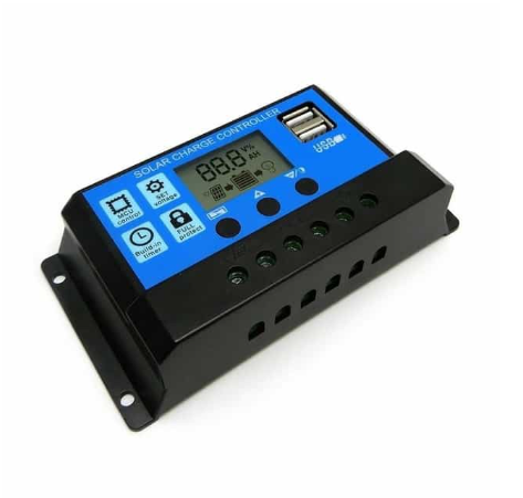 30A PWM 12V/24V Solar Panel Charger Controller Battery Regulator Dual USB Charger LCD Display