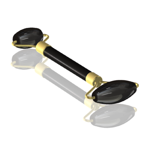 Black Natural Jade Stone Face Massager Roller Spa Head Facial Body Massage Beauty Tool Jade Roller