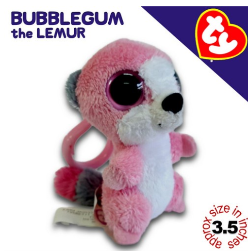 TY Key Clips-Chains Bag Charm Hanging Plushie Stuffed Toy Collection 1 PCC10