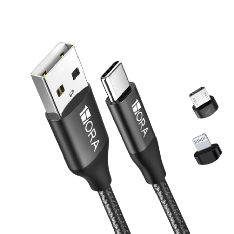 1HORA 2.4A Quick Charging Cable for MicroUSB/Type-C Cord 1Meter Nylon Braided Wire Charger Fast Charging for Android CAB248