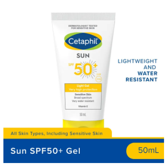 Cetaphil Sun SPF50+ Gel 50ml (For Sensitive Skin / Face Sunblock / Lightweight and Water Resistant)