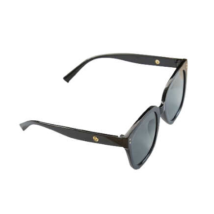 Lovito Casual Plain Classic Oversize Square Frame Sunglasses With Glasses Box L17M184 (Black)