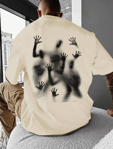 Manfinity EMRG Loose Men's Round Neck T-Shirt With Character Print