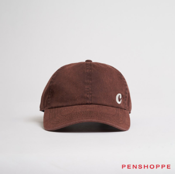 Penshoppe Varsity Cap With Patch Embroidery For Men and Women (Black/Brown)