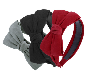 Korean Woman Hairband Wide Side Large Bow Non-slip Headband