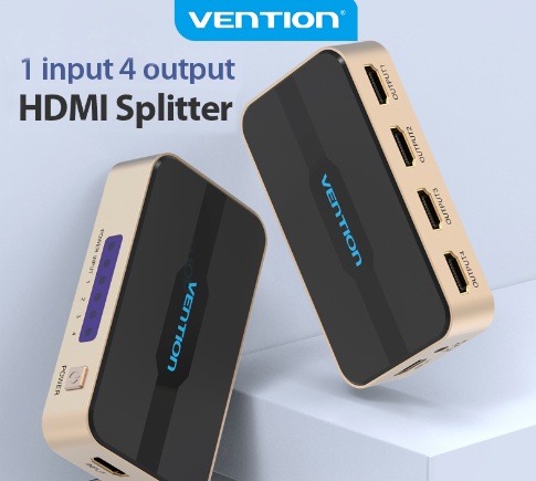 Vention HDMI Splitter Switcher 4K 1 Input 4 Output Converter