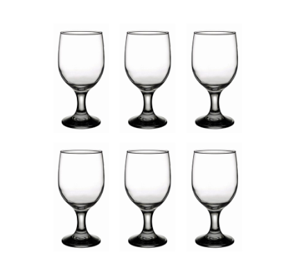 Pasabahce Rose Water Goblet 335cc 11 1/4oz, Set of 6(440063)