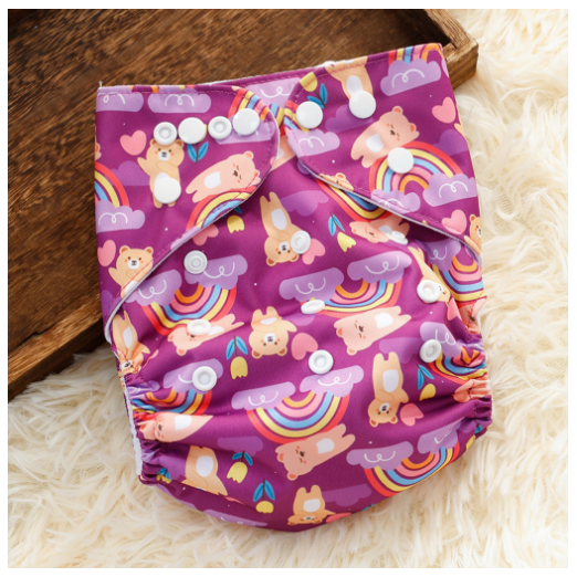 1Pcs Baby Diapering Waterproof Reusable Adjustable Eco-Friendly Polyester Baby Cloth Diapers A6