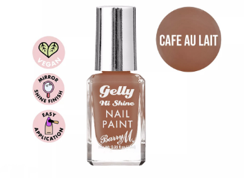Barry M Gelly Hi Shine Nail Paint Cafe Au Lait Gel Nail Polish