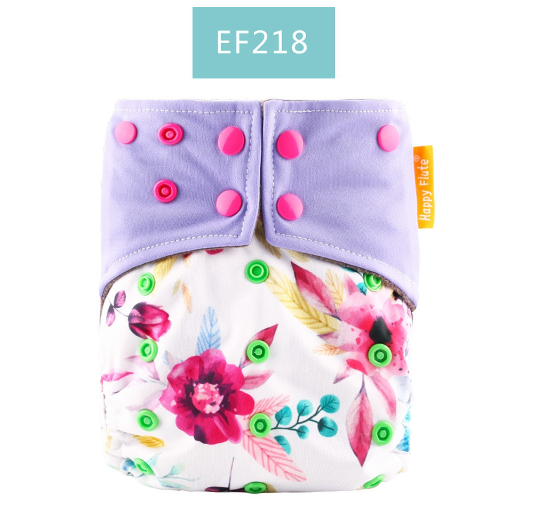 Happyflute Baby Cloth Diapers Double Gusset Bamboo Charcoal Inner Washable Cloth Nappy Without Insert D10