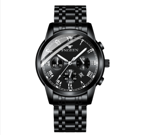 FNGEEN Men's Quartz Watch ALL BLACK